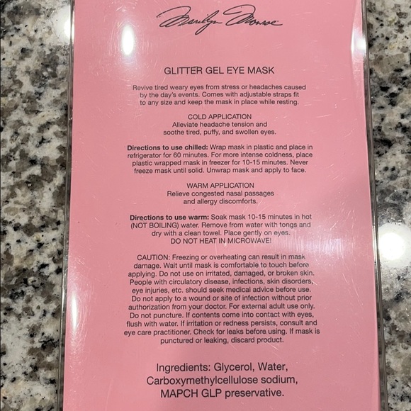 Pink Glitter Gel Eye Mask - Picture 6 of 6